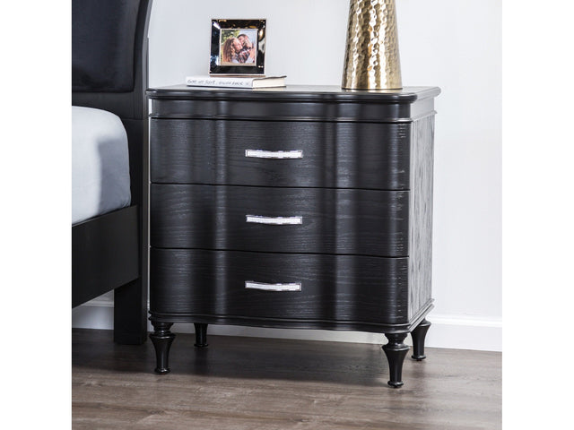 Eleanora Black Nightstand - Ornate Home
