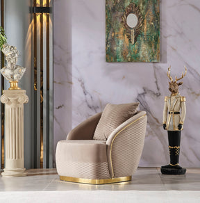 Elegance Beige Chair - Ornate Home