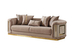 Elegance Beige Stationary Sofa - Ornate Home
