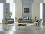 Elegance Light Grey 3-pieces (Sofa & Loveseat & Chair) Living Room Set - Ornate Home