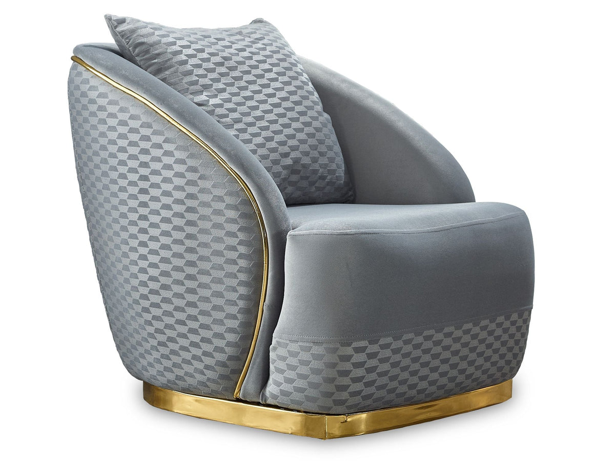 Elegance Light Grey Chair - Ornate Home