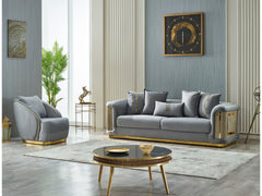 Elegance Light Grey Chair - Ornate Home