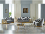 Elegance Light Grey Stationary Sofa - Ornate Home