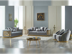 Elegance Light Grey Stationary Sofa - Ornate Home