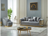 Elegance Light Grey Stationary Sofa - Ornate Home