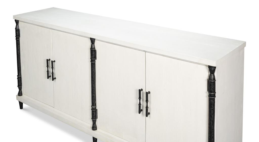 Elegance White Credenza - Ornate Home