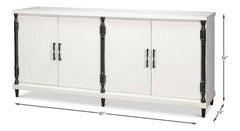 Elegance White Credenza - Ornate Home