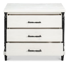 Elegance White Nightstand - Ornate Home