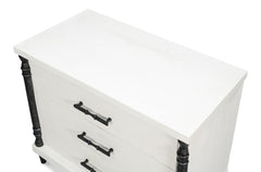 Elegance White Nightstand - Ornate Home