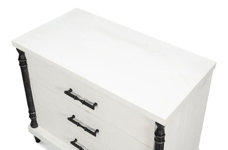 Elegance White Nightstand - Ornate Home