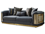 Elegance Dark Grey Stationary Sofa