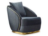 Elegance Dark Grey 3-pieces (Sofa & Loveseat & Chair) Living Room Set