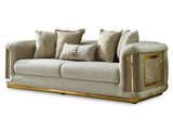 Elegance Cream Stationary Sofa