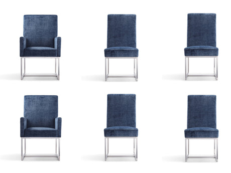Element 6-Piece Dining Chairs in Blue - Ornate Home