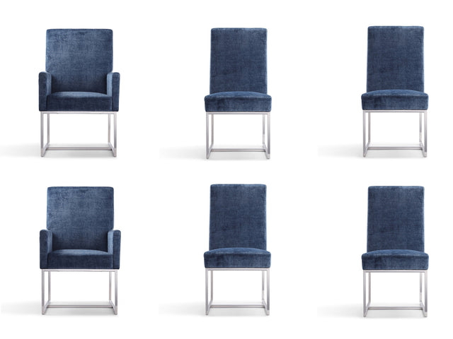 Element 6-Piece Dining Chairs in Blue - Ornate Home