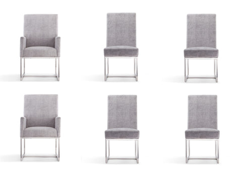 Element 6-Piece Dining Chairs in Grey - Ornate Home