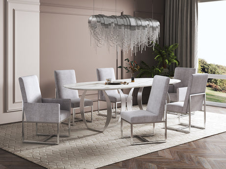 Element 6-Piece Dining Chairs in Grey - Ornate Home