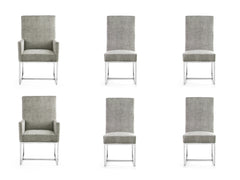 Element 6-Piece Dining Chairs in Steel - Ornate Home