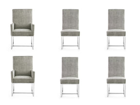 Element 6-Piece Dining Chairs in Steel - Ornate Home