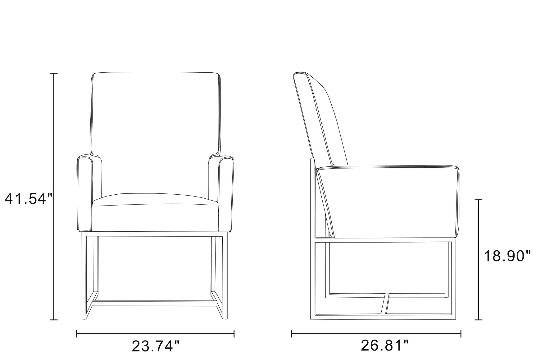 Element 6-Piece Dining Chairs in Steel - Ornate Home