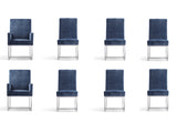 Element 8-Piece Dining Chairs in Blue - Ornate Home