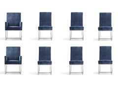 Element 8-Piece Dining Chairs in Blue - Ornate Home