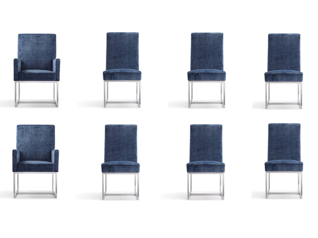 Element 8-Piece Dining Chairs in Blue - Ornate Home
