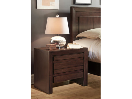 Element Charging Station Nightstand in Chocolate Brown - Ornate Home