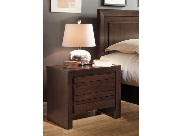 Element Charging Station Nightstand in Chocolate Brown - Ornate Home