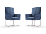 Element Dining Armchair in Blue (set of 2) - Ornate Home
