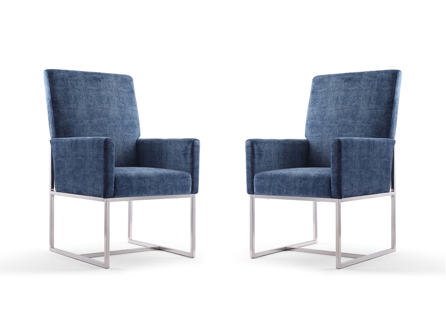 Element Dining Armchair in Blue (set of 2) - Ornate Home