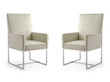 Element Dining Armchair in Champagne (set of 2) - Ornate Home