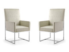 Element Dining Armchair in Champagne (set of 2) - Ornate Home