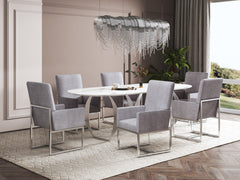 Element Dining Armchair in Grey - Ornate Home
