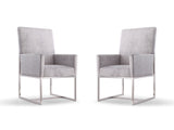 Element Dining Armchair in Grey (set of 2) - Ornate Home