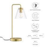 Element Satin Brass Glass Table Lamp - Ornate Home
