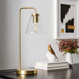 Element Satin Brass Glass Table Lamp - Ornate Home