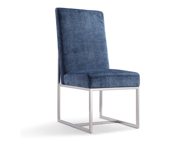 Element Velvet Dining Chair in Blue - Ornate Home