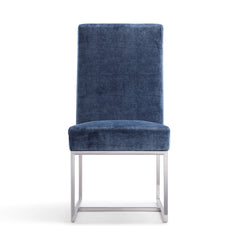 Element Velvet Dining Chair in Blue - Ornate Home
