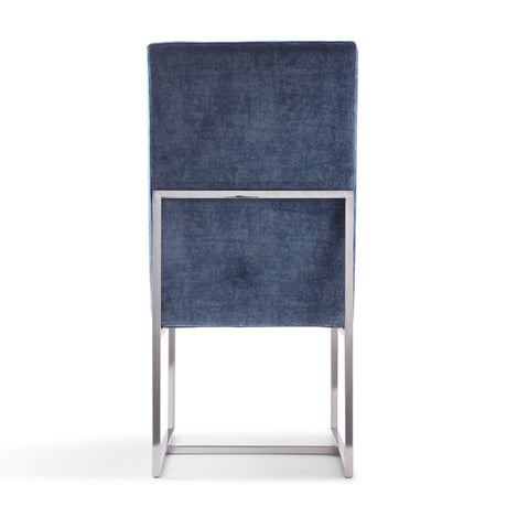 Element Velvet Dining Chair in Blue - Ornate Home