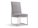 Element Velvet Dining Chair in Grey - Ornate Home