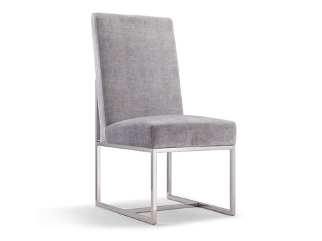 Element Velvet Dining Chair in Grey - Ornate Home
