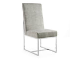 Element Velvet Dining Chair in Steel - Ornate Home