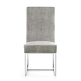 Element Velvet Dining Chair in Steel - Ornate Home