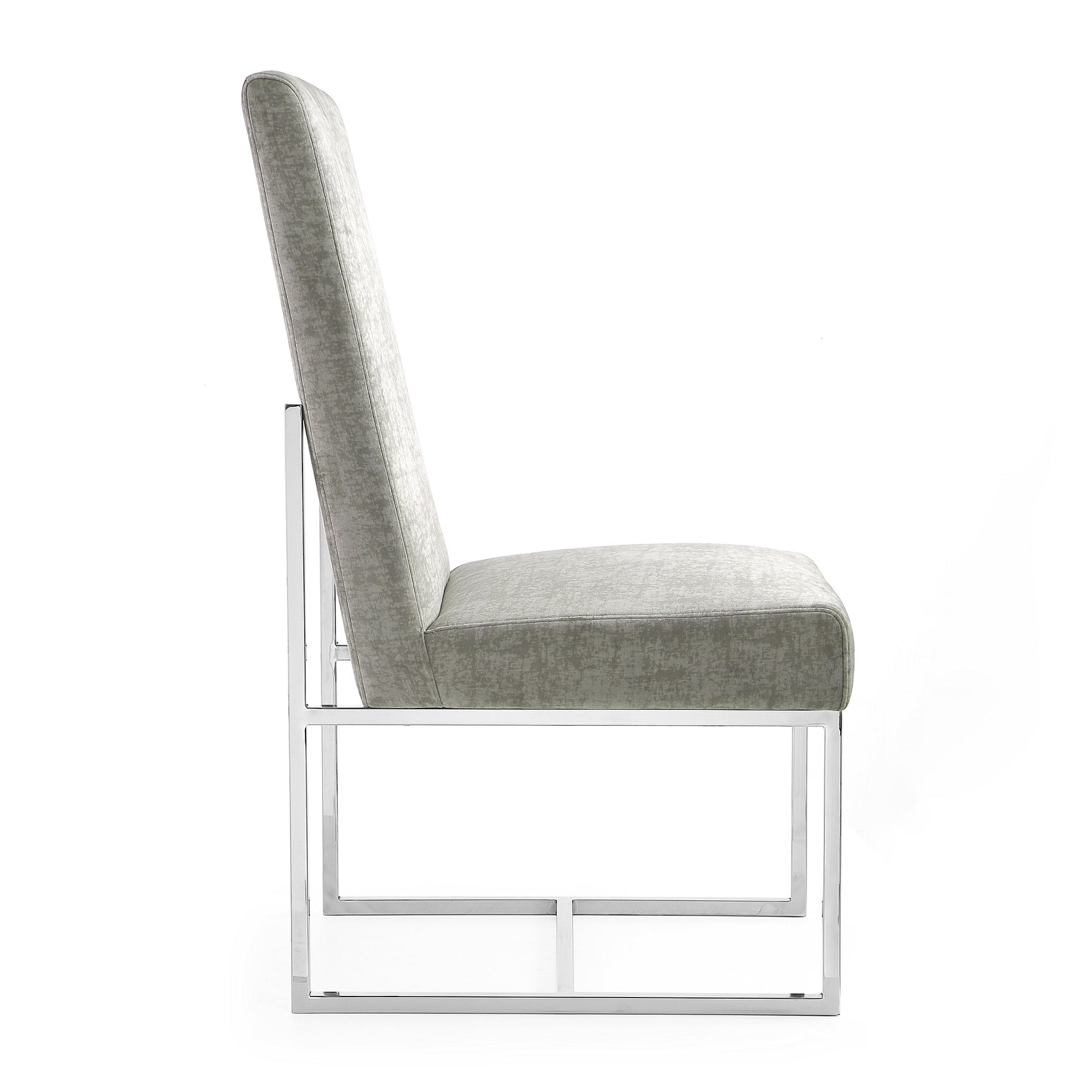 Element Velvet Dining Chair in Steel - Ornate Home