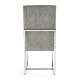 Element Velvet Dining Chair in Steel - Ornate Home