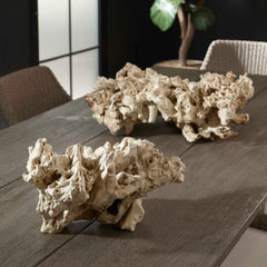 Elemental White Root Outdoor Sculptures (Set of 2) - Ornate Home