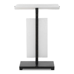 Elements Bubble Bronze/White Glass Accent Table - Ornate Home