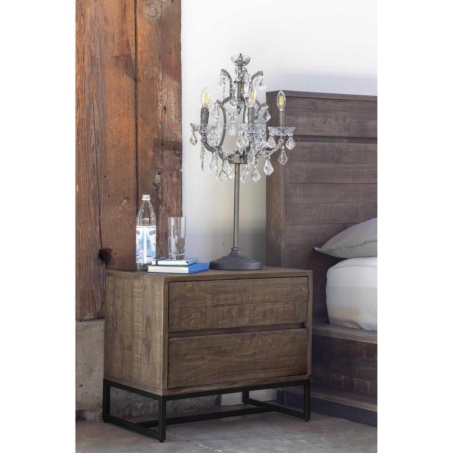 Elena Light Brown Nightstand - Ornate Home