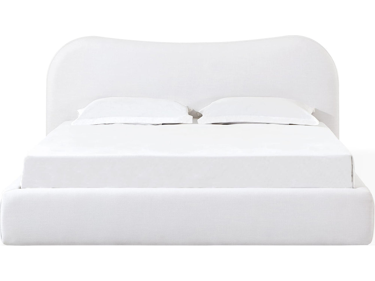 Elena Vanilla King Upholstered Bed - Ornate Home